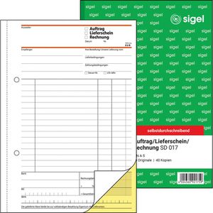 Kombinationsbuch Sigel SD017, A5