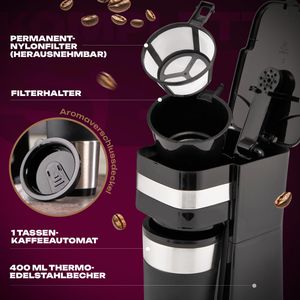 Produktbild für Kaffeemaschine Clatronic KA 3733, mit Thermosbecher