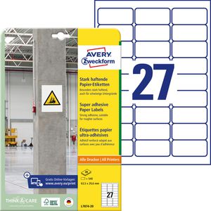Universaletiketten Zweckform L7874-20, weiß