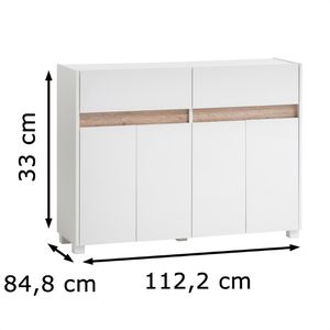 Produktbild für Sideboard Schildmeyer Cosmo 701777, aus Holz, weiß