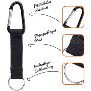Produktbild für Schlüsselband Karteo schwarz, Textil