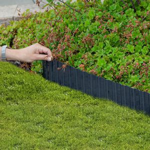 Produktbild für Rasenkante X-Clou 125167, anthrazit, flexibel