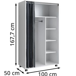 Produktbild für Kleiderschrank Vicco Doros, weiß