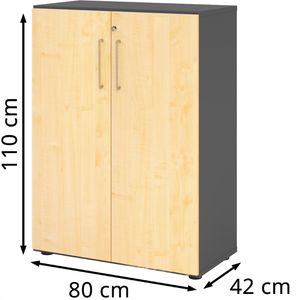 Produktbild für Aktenschrank Hammerbacher Serie 9 Advanced, aus Holz