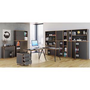 Produktbild für Schreibtisch VCM Salia, 920923, anthrazit / weiß