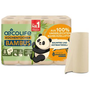 Produktbild für Küchenrolle Oecolife Bambus, 3-lagig