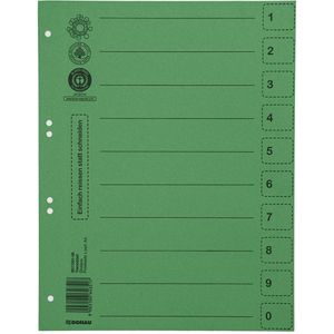 Produktbild für Trennblätter DONAU 8611001-06, mit Perforation, A4