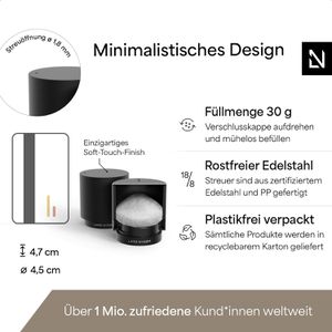 Produktbild für Salz-und-Pfefferstreuer LARS-NYSØM Svaeve, Carbon Black