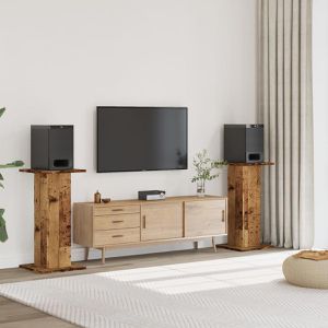 Produktbild für Lautsprecherständer vidaXL Altholz-Optik, aus Holz, 2 Stück