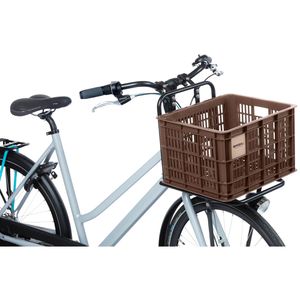 Produktbild für Fahrradkorb Basil Fahrradkiste M, braun, Kunststoff, 30 l