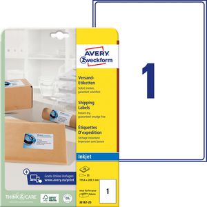 Versandetiketten Zweckform J8167-25, weiß