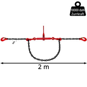 Produktbild für Zurrkette SAS 1430009, mit Gabelkopfhaken &amp; Ratschspanner