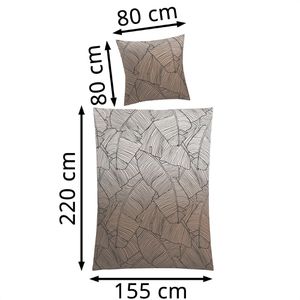 Produktbild für Bettwäsche Kleine-Wolke Vero, Taupe, Satin