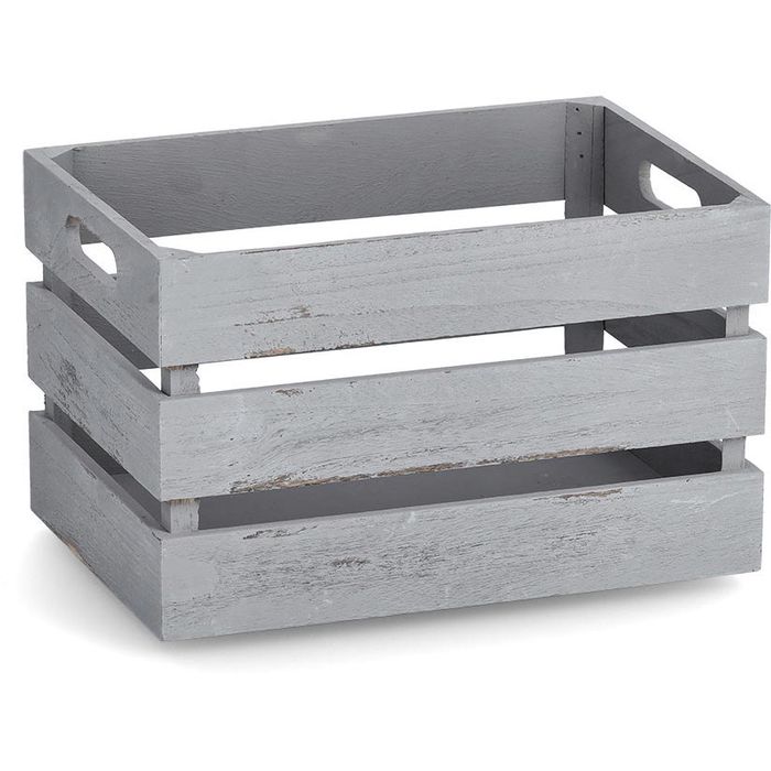 Zeller Holzkiste 15136 Aufbewahrungskiste, Holz, grau, 31 x 21 x 19,5cm, Vintage – Böttcher AG