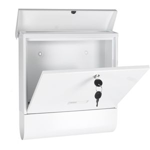 Produktbild für Briefkasten Burg-Wächter Nordland Set 20867, weiß, aus Stahl