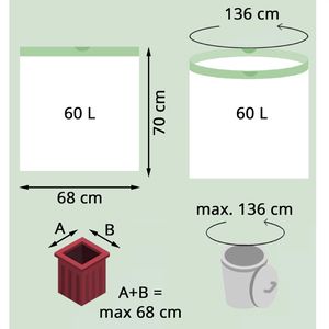 Produktbild für Müllbeutel ZURAS 60 Liter