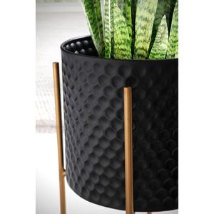 Produktbild für Blumenständer Wohnling WL6.752, schwarz / gold