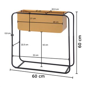 Produktbild für Blumenständer Wohnling WL6.747, schwarz / gold