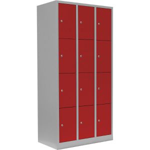 Produktbild für Schließfachschrank Lüllmann 520434, rot