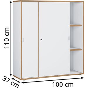 Produktbild für Schiebetürenschrank VCM Salia 920791, Holz
