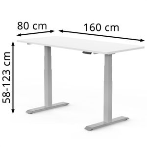 Produktbild für Schreibtisch FlexiSpot E7S 2026, weiß / grau