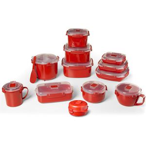 Produktbild für Mikrowellengeschirr Sistema 1142, rot, aus Kunststoff
