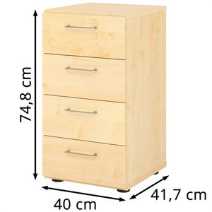 Produktbild für Kommode Hammerbacher Serie 9 Advanced, ahorn