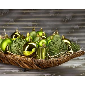Produktbild für Weihnachtskugeln BRUBAKER 8000.09, grün