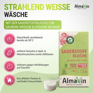 Produktbild für Fleckenentferner AlmaWin Sauerstoffbleiche, vegan