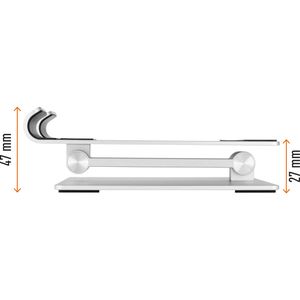 Produktbild für Tablet-Halterung Durable 894023 Rise, silber, für Tisch