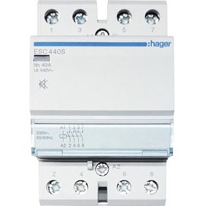Produktbild für Installationsschütz Hager ESC440S, 3 TE, brummfrei