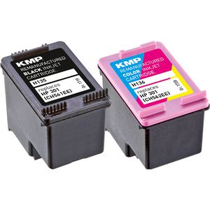 Produktbild für Tinte KMP H135V für HP 301 Multipack