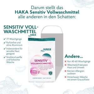 Produktbild für Waschmittel HAKA Sensitiv, ohne Aluminium