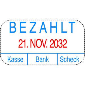 Produktbild für Datumstempel Colop Printer S260/L2, rot/blau, selbstfärbend