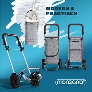 Produktbild für Einkaufstrolley Monzana 108230, grau, klappbar