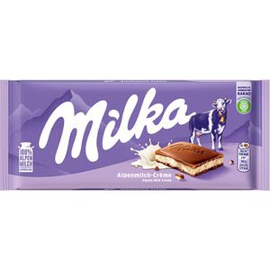 Tafelschokolade Milka Alpenmilchcreme