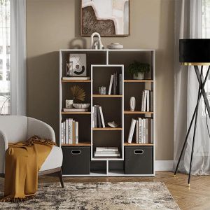 Produktbild für Bücherregal Vicco 14302, weiß / eiche