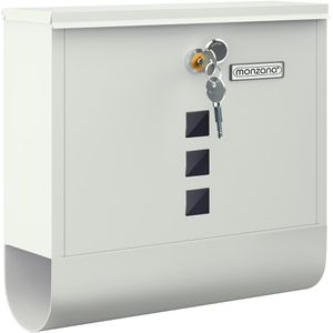 Briefkasten Monzana 108100, weiß, aus Stahl