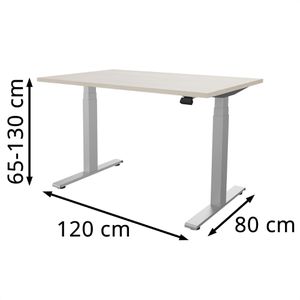 Produktbild für Schreibtisch fm-Büromöbel fouraction, akazie / silber