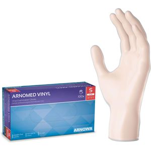 Einmalhandschuhe Arnomed Vinyl, transparent, 100 Stk