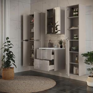 Produktbild für Badmöbel-Set Vicco Ruford, cashmere, 4-teilig