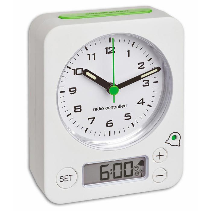 TFA Wecker Combo weiß, analog, Funkuhr – Böttcher AG