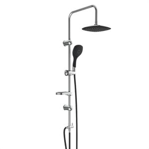 Produktbild für Duschsystem EISL DUSCHTRAUM, verchromt / schwarz