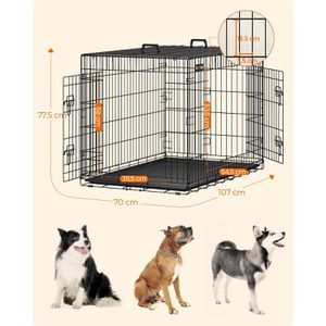 Produktbild für Tiertransportbox Feandrea Gitterbox XL, Metall