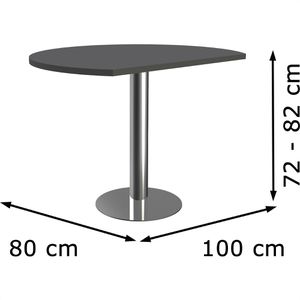 Produktbild für Anbautisch Kerkmann Artline, 7657, anthrazit