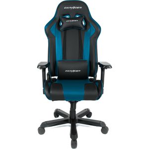 DXRACER Gaming-Stuhl K-Serie, OH-KA99-NB, schwarz / blau, Kunstleder,  Kopfstütze, bis 135 kg – Böttcher AG