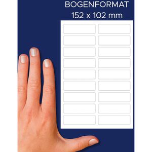 Produktbild für Namensetiketten Zweckform ETVET36, weiß