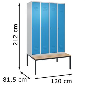 Produktbild für Spind CP-Möbel Classic PLUS, lichtblau