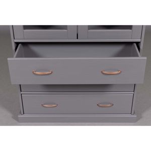 Produktbild für Küchenschrank Inter-Link Westerland, grau, 90 x 198 cm