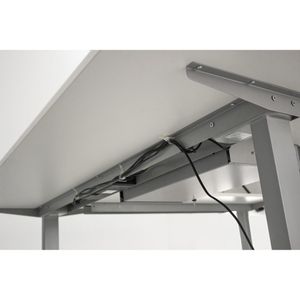 Produktbild für Schreibtisch Kerkmann Move 3 Tube lichtgrau/silber